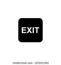 exit vector icon. exit sign on white background. exit icon for web and app