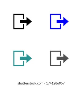 salida del diseño plano de ilustración vectorial del icono vectorial.