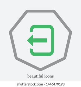An exit vector icon. The symbol of an exit.
