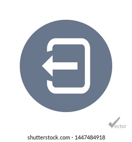 An exit vector icon. The symbol of an exit.