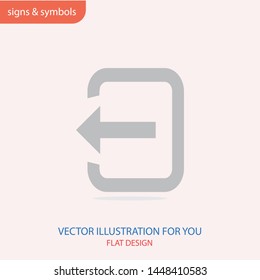 An exit vector icon. The symbol of an exit.