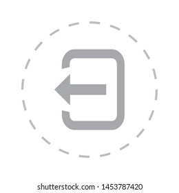 An exit vector icon. The symbol of an exit.