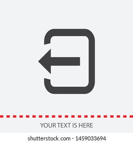 An exit vector icon. The symbol of an exit.