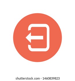 An exit vector icon. The symbol of an exit.