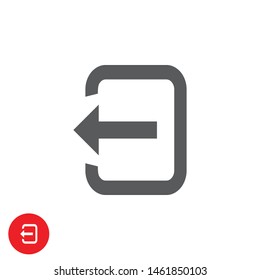An exit vector icon. The symbol of an exit.