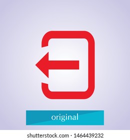 An exit vector icon. The symbol of an exit.