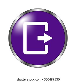 exit - vector icon; violet button