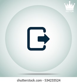 Exit  vector illustration.
