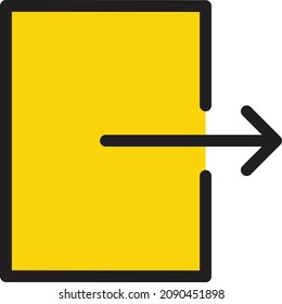 exit vector illustration isolated on a transparent background. stroke vector icons for concept or web graphics.