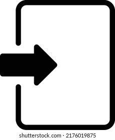 exit Vector illustration on a transparent background. Premium quality symmbols. Glyphs vector icons for concept and graphic design. 
