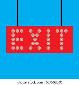 EXIT. vector Illustrator.