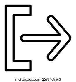 Exit Vector Line Icon Design