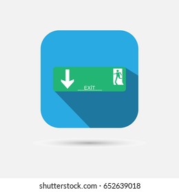 exit vector, sign icon