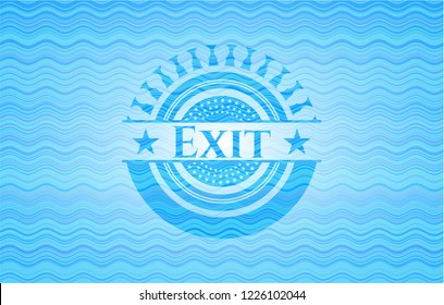 Exit water style emblem.