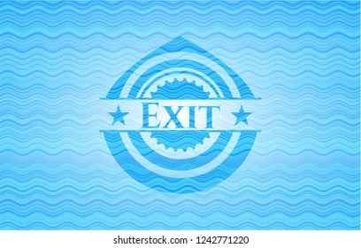 Exit water wave badge.