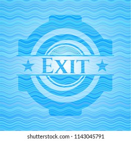 Exit water wave style emblem.