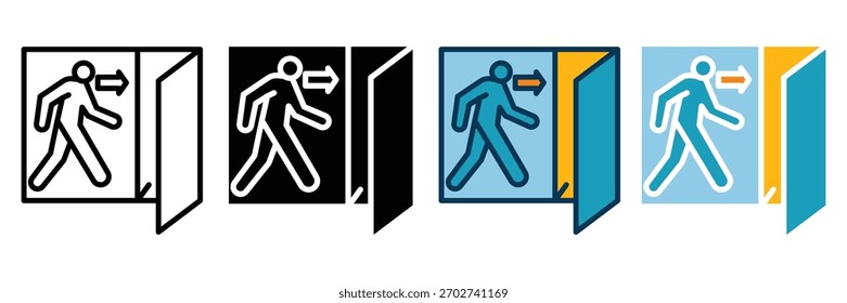 Icono de Web de salida colección de estilos múltiples