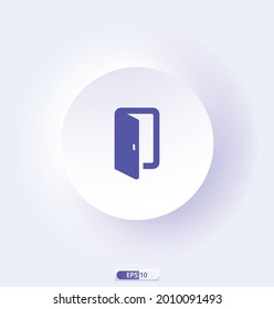 exit_2 icon. Communication, Navigation, Sign and Symbol icon. Contains such Icons as Map with a Pin, Route map, Navigator, Direction and more. Vector illustration.
