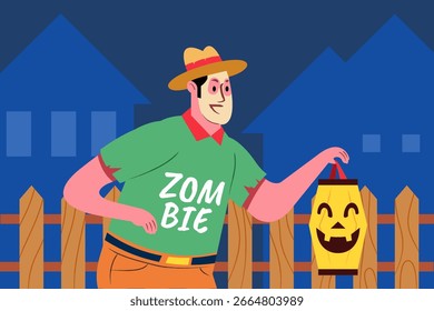 Exiting to join halloween party and have a good time.
