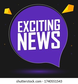 Salir de noticias, plantilla de diseño de banner de burbuja de voz, ilustración vectorial
