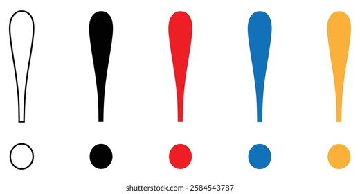 Exlamation mark icon, Danger, Sign Infographic vector.