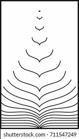 Exlibris book. Lineart symbol for knowledge, education, school, art. Graphical logo, label. Vector.