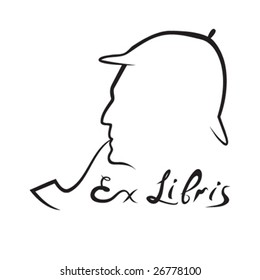 Exlibris with Sherlock Holmes