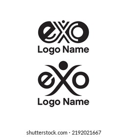 EXO Logo Icon Vector Illustration For Insurance Company