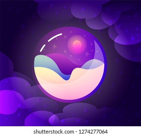 exoplanet abstract image gradient symbol