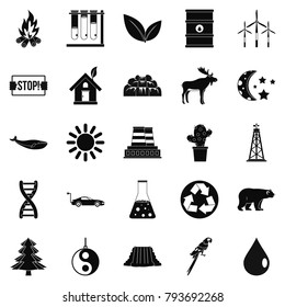 Exoplanet icons set. Simple set of 25 exoplanet vector icons for web isolated on white background