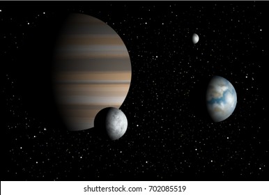 Exoplanet with moons