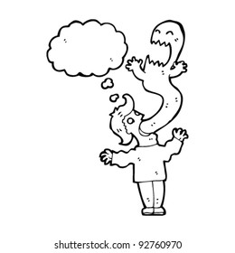 caricatura de exorcismo