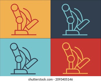 Exoskeleton Foot Logo Template, Simple Flat Icon of vector,exoskeleton,artificial