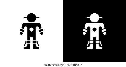 Ícone de exoesqueleto de um vetor de estilo plano