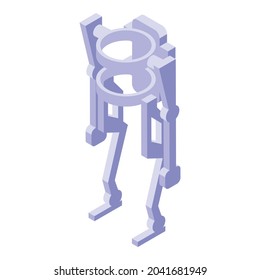 Exoskeleton icon isometric vector. Robot suit. Human exosckeleton