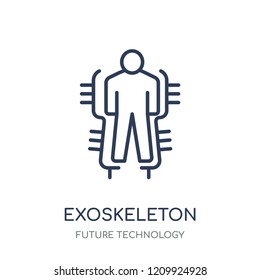 Exoskeleton icon. Exoskeleton linear symbol design from Future technology collection.