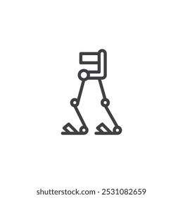 Exoskeleton Robot line icon. linear style sign for mobile concept and web design. A wearable robotic suit outline vector icon. Symbol, logo illustration. Vector graphics