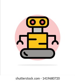 Exoskeleton, Robot, Space Abstract Circle Background Flat color Icon