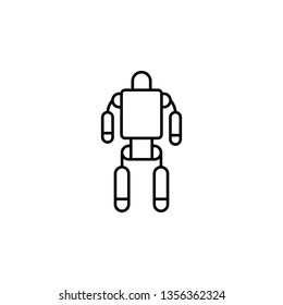 exoskeleton robot, space icon. Simple thin line, outline vector of space, cosmos, universe icons for UI and UX, website or mobile application
