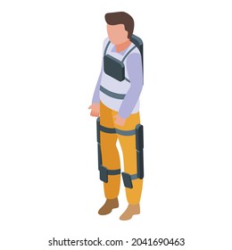 Exosuit icon isometric vector. Robot suit. Human exoskeleton