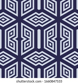Exotic abstract monochromatic design seamless patterns. A seamless vector background. blue ornament. Graphic modern pattern. Simple graphic design.