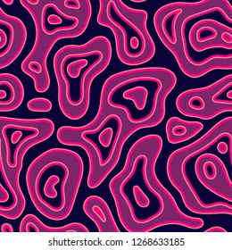 Exotic abstract seamless pattern background, decorated with wild skin texture. Boho, hippie fashion swimwear, hand painted colorful art. Textile tie dye,paisley, trendy paper cut cutout