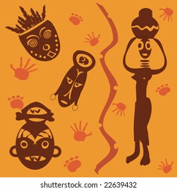 Exotic Africa in persons of men, women and animals