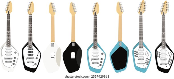 Exotic American Psicodelic Square Shaped Electric Guitars