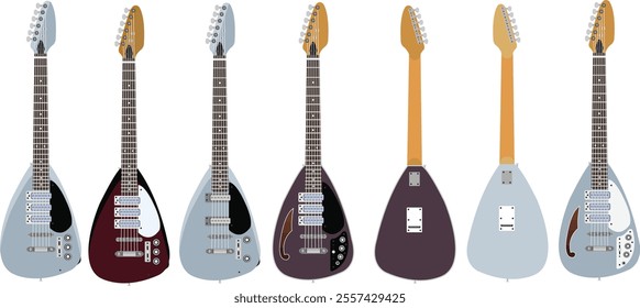 Exotic American Psicodelic Teardrop Electric Guitars