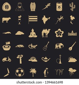 Exotic animal icons set. Simple style of 36 exotic animal vector icons for web for any design