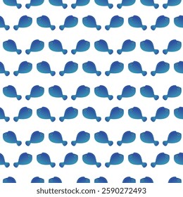 Exotic aquarium or sea fish. Flat style. Vector illustration. Seamless pattern.