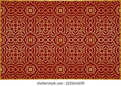 Fondo exótico con textura dorada islamica, persa, india, arabesca, geométrica arábiga. Estilo de cristal manchado.