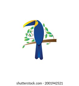 Exotic Bird Leaf Logo Design