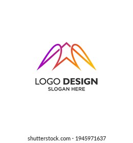 exotic bird logo design template